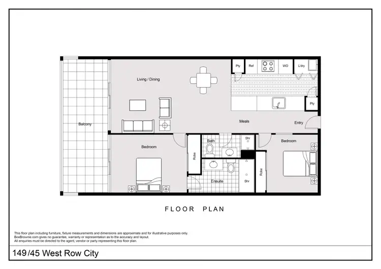 Floorplan of Homely apartment listing, 149/45 West Row, City ACT 2601