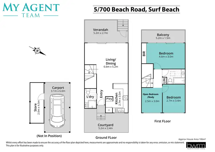 Floorplan of Homely unit listing, 5/700 Beach Road, Surf Beach NSW 2536