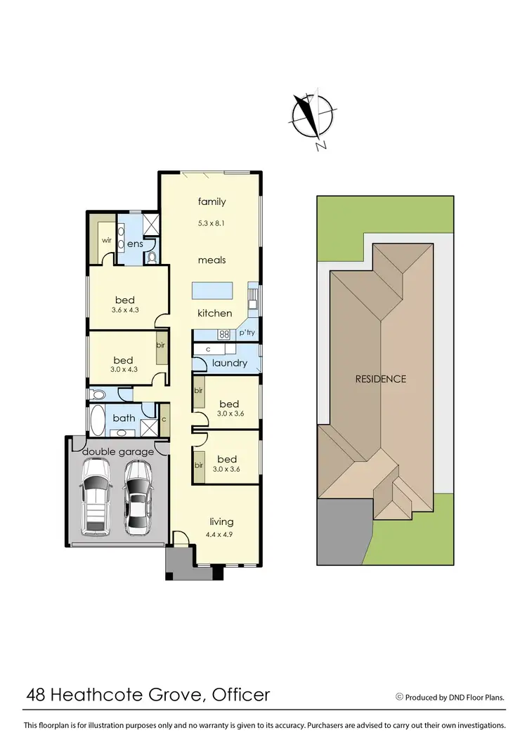 Floorplan of Homely house listing, 48 Heathcote Grove, Officer VIC 3809