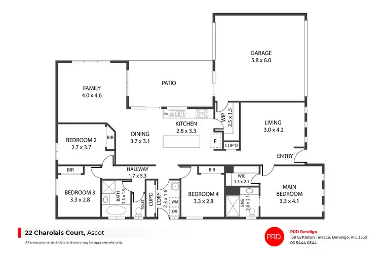 Floorplan of Homely house listing, 22 Charolais Court, Ascot VIC 3551