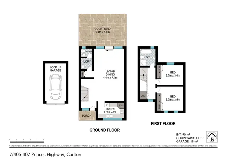 Floorplan of Homely townhouse listing, 7/405-407 Princes Highway, Carlton NSW 2218