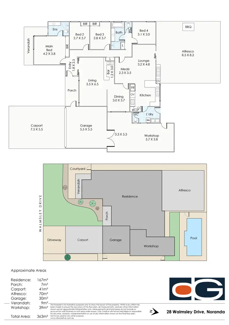 Floorplan of Homely house listing, 28 Walmsley Drive, Noranda WA 6062
