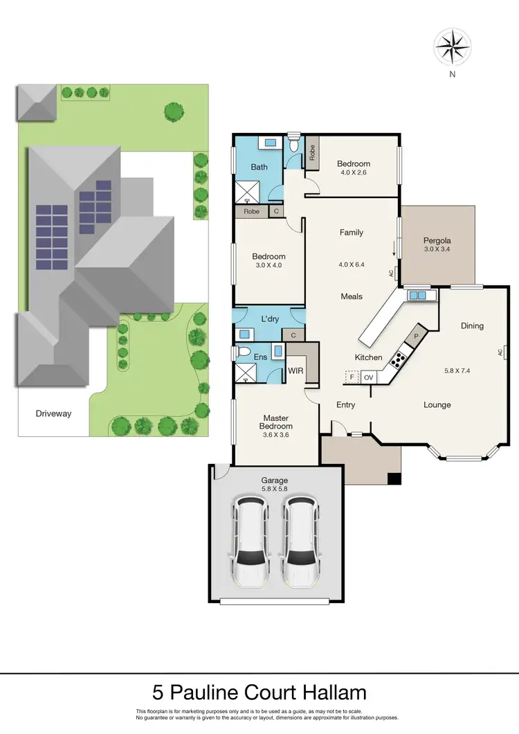 Floorplan of Homely house listing, 5 Pauline Court, Hallam VIC 3803