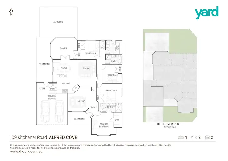 Floorplan of Homely house listing, 109 Kitchener Road, Alfred Cove WA 6154