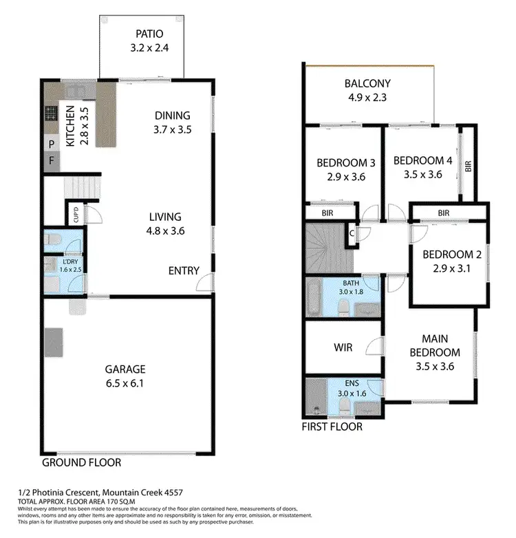 Floorplan of Homely house listing, 1/2 Photinia Crescent, Mountain Creek QLD 4557