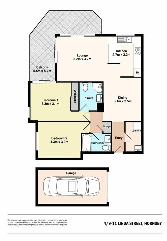 Floorplan of Homely apartment listing, 4/9-11 Linda Street, Hornsby NSW 2077