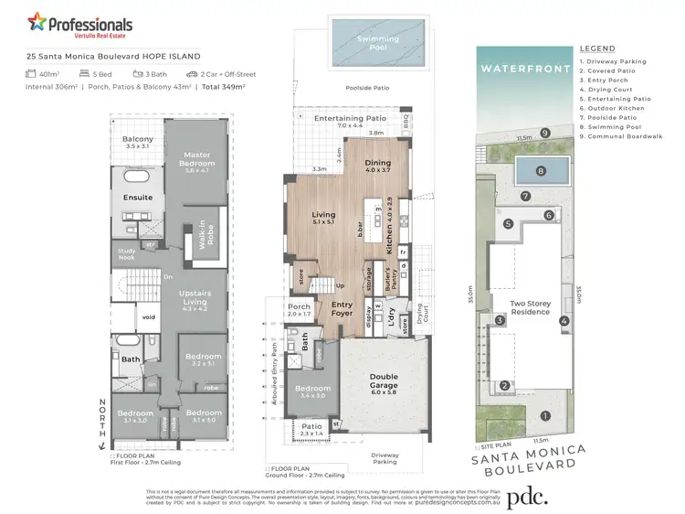 Floorplan of Homely house listing, 25 Santa Monica Boulevard, Hope Island QLD 4212