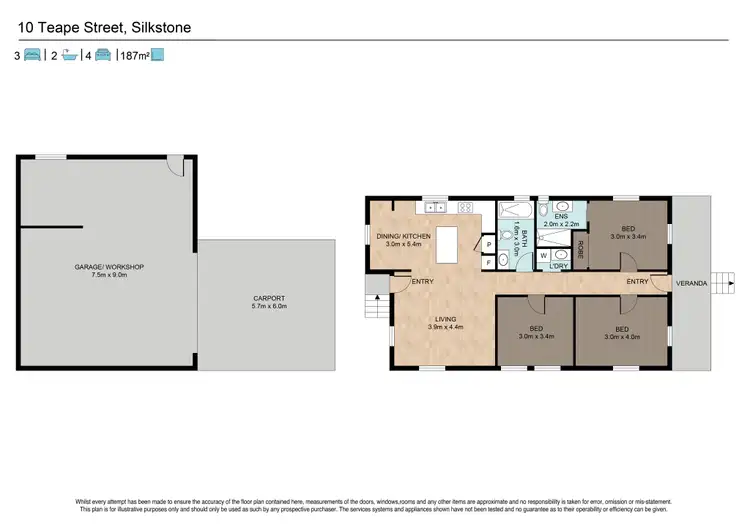 Floorplan of Homely house listing, 10 Teape Street, Silkstone QLD 4304