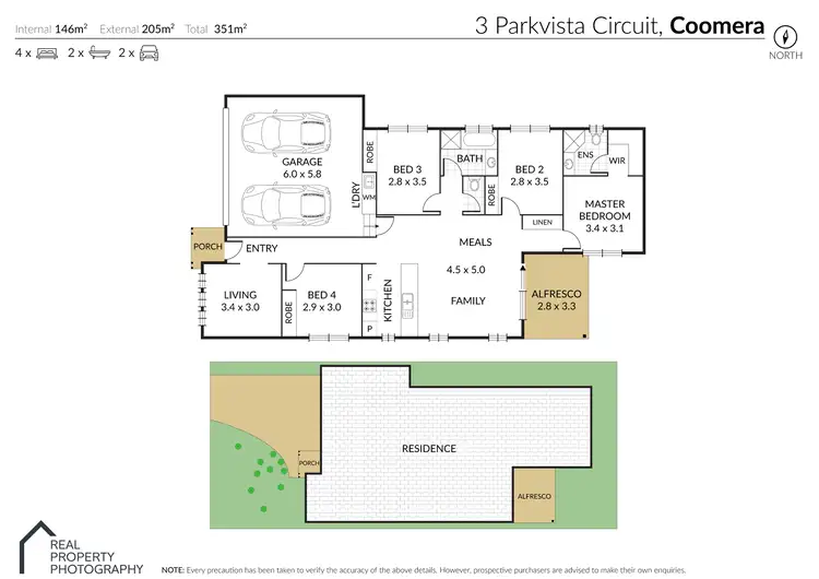 Floorplan of Homely house listing, 3 Parkvista Circuit, Coomera QLD 4209