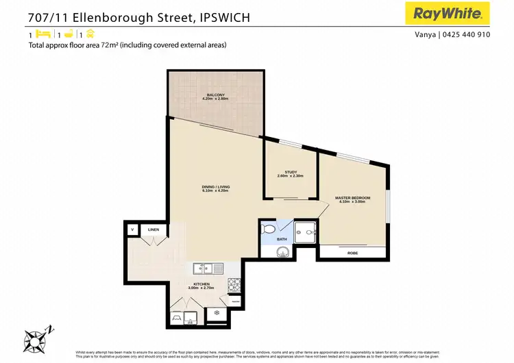 Floorplan of Homely unit listing, 707/11 Ellenborough Street, Woodend QLD 4305