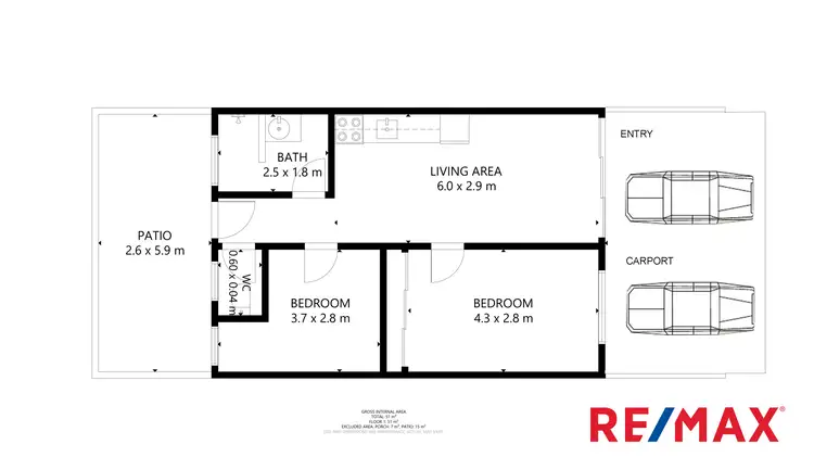 Floorplan of Homely unit listing, 1/13-15 Brisbane Street, Parramatta Park QLD 4870