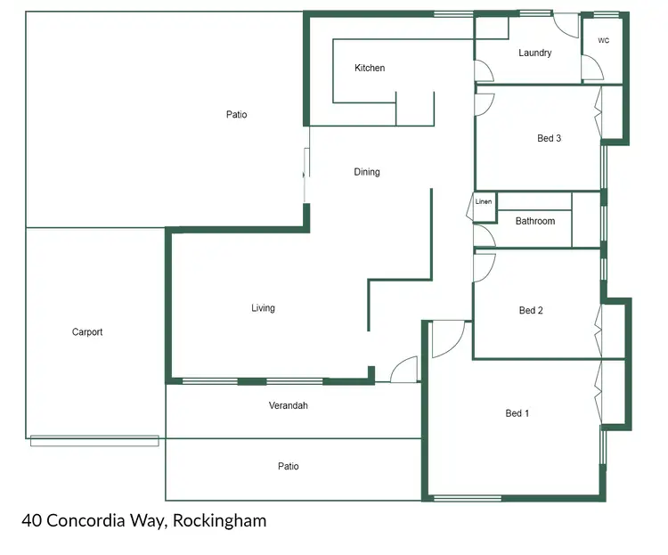 Floorplan of Homely house listing, 40 Concordia Way, Rockingham WA 6168