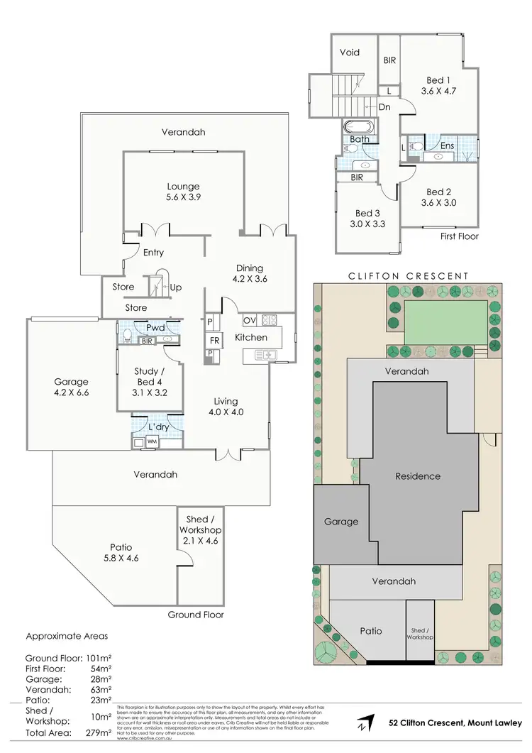 Floorplan of Homely house listing, 52 Clifton Crescent, Mount Lawley WA 6050