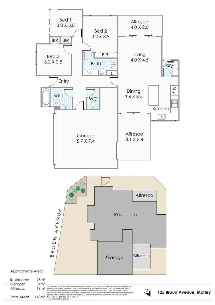 Floorplan of Homely house listing, 125 Broun Avenue, Morley WA 6062
