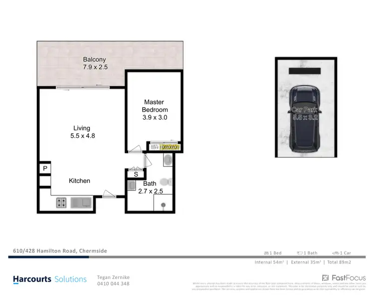 Floorplan of Homely apartment listing, 610/428 Hamilton Road, Chermside QLD 4032