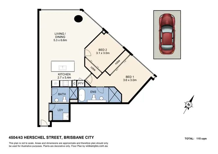 Floorplan of Homely apartment listing, 4504/43 Herschel Street, Brisbane City QLD 4000
