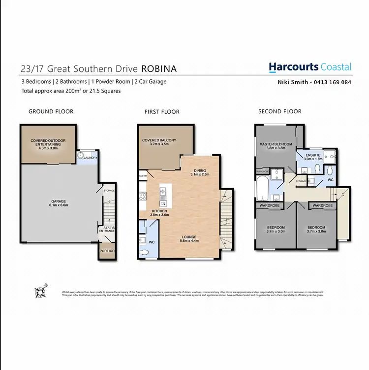 Floorplan of Homely townhouse listing, 23/17 Great Southern Drive, Robina QLD 4226