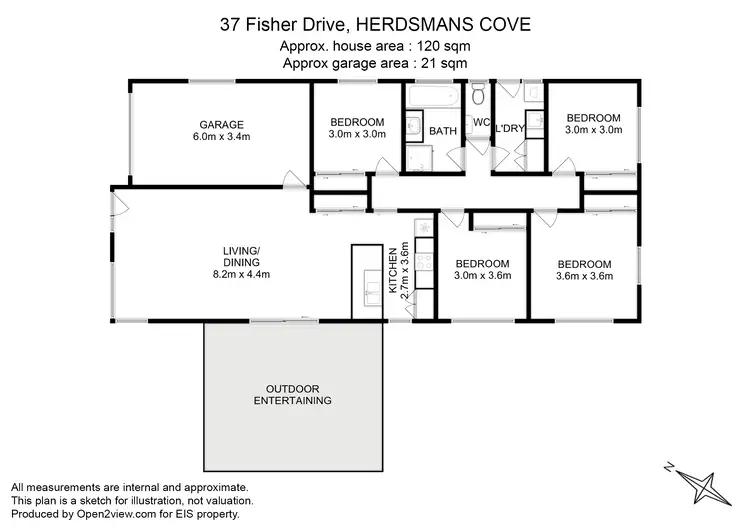 Floorplan of Homely house listing, 37 Fisher Drive, Herdsmans Cove TAS 7030