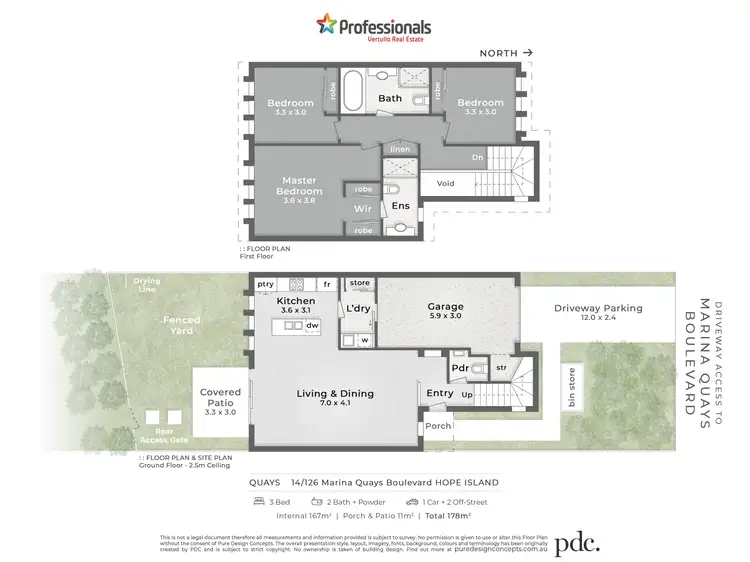 Floorplan of Homely townhouse listing, 14/126 Marina Quays Boulevard, Hope Island QLD 4212
