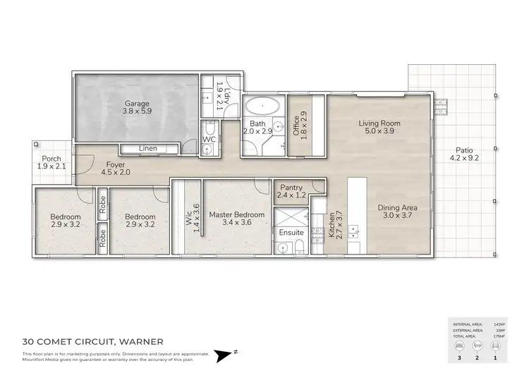 Floorplan of Homely house listing, 30 Comet Circuit, Warner QLD 4500