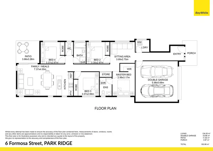 Floorplan of Homely house listing, 6 Formosa Street, Park Ridge QLD 4125