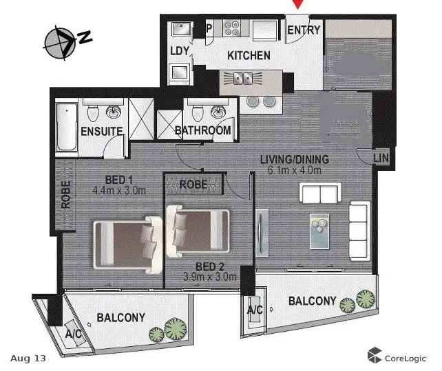 Floorplan of Homely apartment listing, 304/87 Shoreline Drive, Rhodes NSW 2138