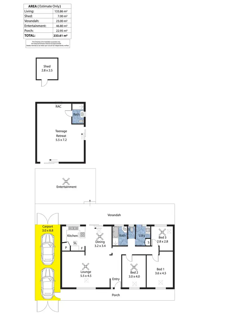 Floorplan of Homely house listing, 6 Guinea Place, Carrickalinga SA 5204