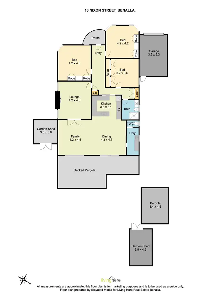 Floorplan of Homely house listing, 13 Nixon Street, Benalla VIC 3672