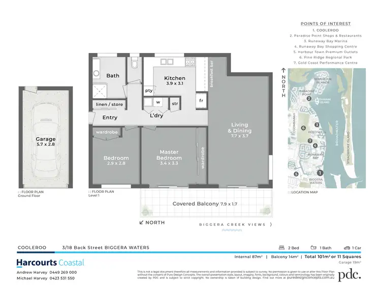 Floorplan of Homely unit listing, 3/18 Back Street, Biggera Waters QLD 4216