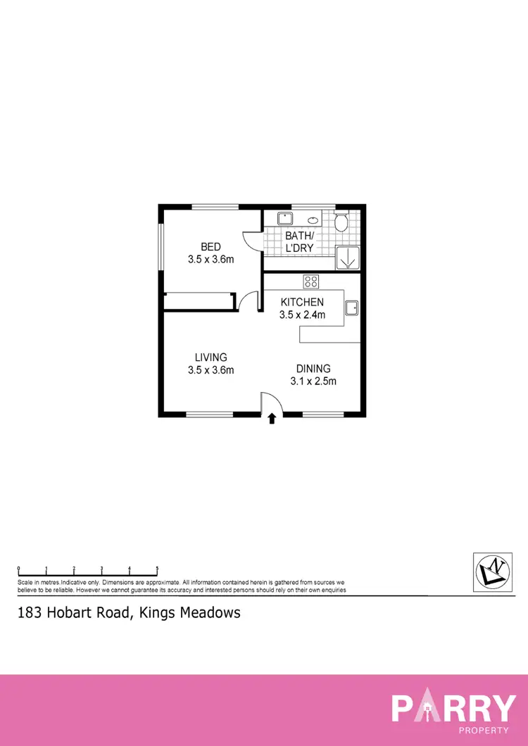 Floorplan of Homely unit listing, 10/183 Hobart Road, Kings Meadows TAS 7249