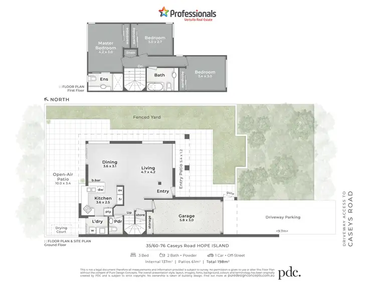 Floorplan of Homely townhouse listing, 35/60-76 Caseys Road, Hope Island QLD 4212
