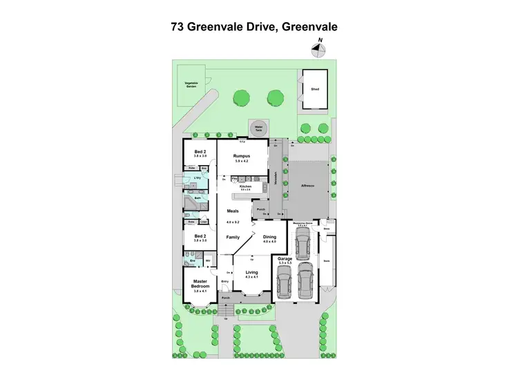 Floorplan of Homely house listing, 73 Greenvale Drive, Greenvale VIC 3059