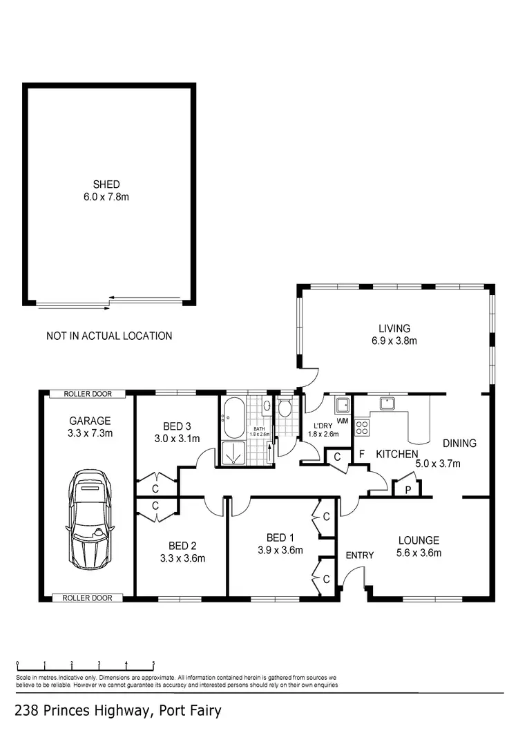 Floorplan of Homely house listing, 238 Princes Hwy, Port Fairy VIC 3284