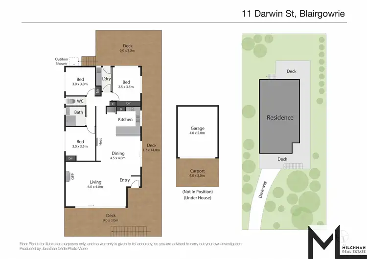 Floorplan of Homely house listing, 11 Darwin, Blairgowrie VIC 3942