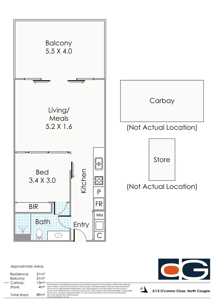 Floorplan of Homely apartment listing, 3/13 O'Connor Close, North Coogee WA 6163