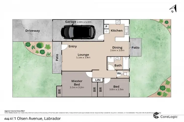 Floorplan of Homely unit listing, 3/51 Olsen Avenue, Labrador QLD 4215