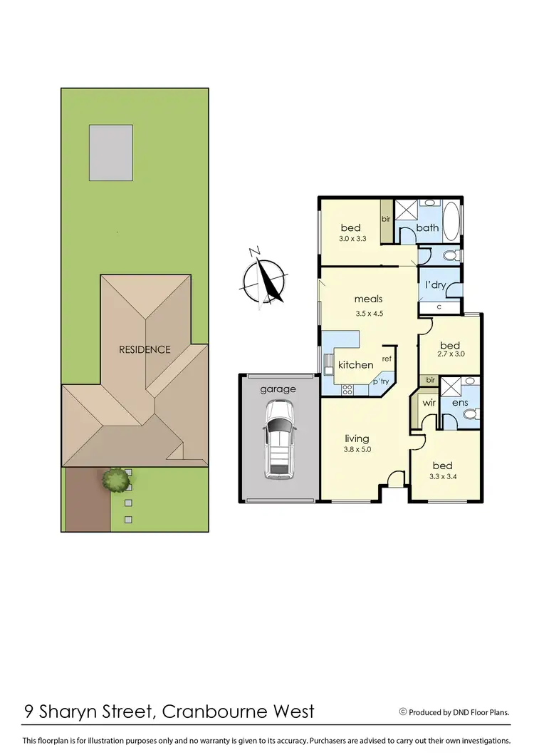 Floorplan of Homely house listing, 9 Sharyn Street, Cranbourne West VIC 3977