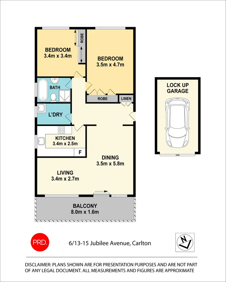 Floorplan of Homely unit listing, 6/13-15 Jubilee Avenue, Carlton NSW 2218