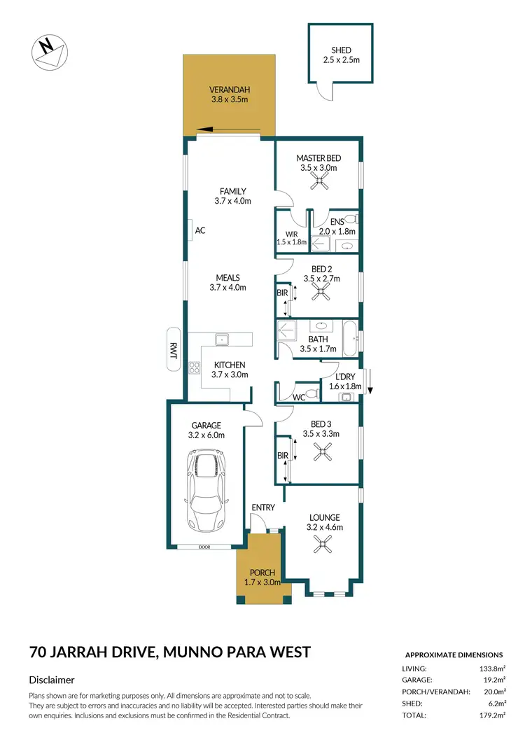 Floorplan of Homely house listing, 70 Jarrah Drive, Munno Para West SA 5115