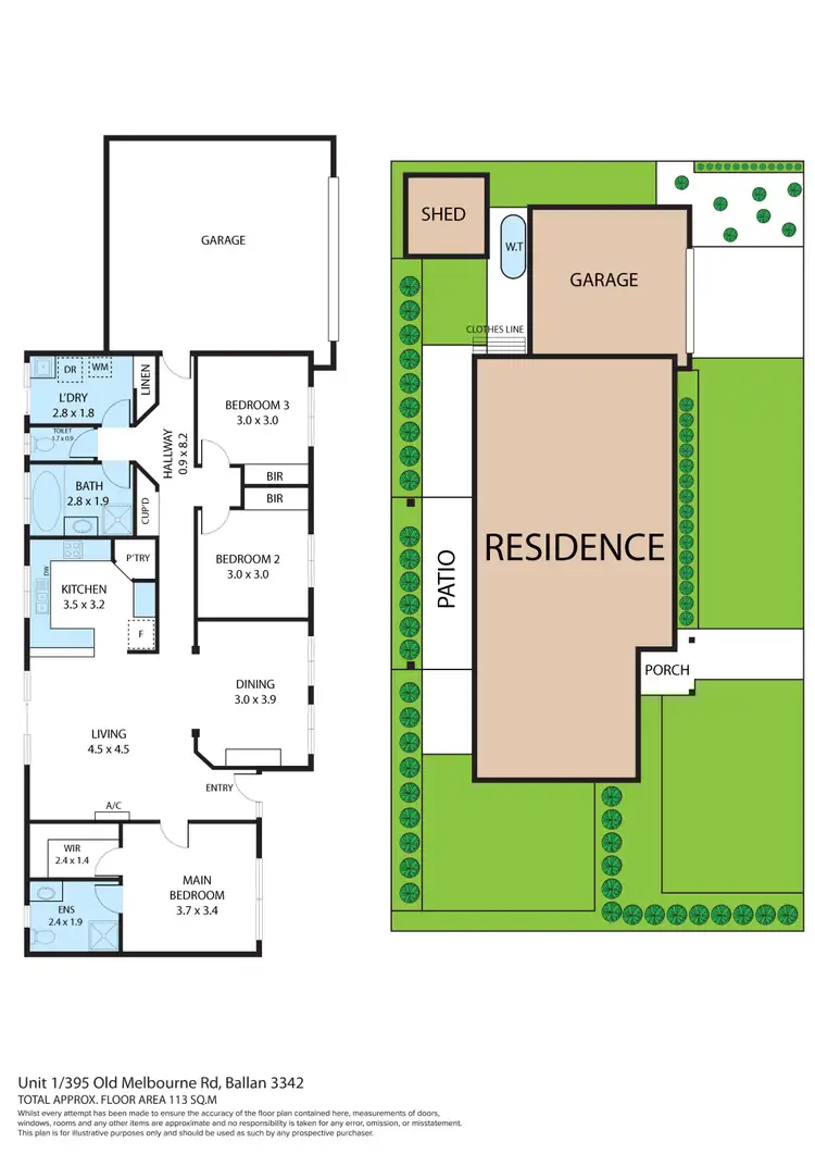 Floorplan of Homely house listing, 1/395 Old Melbourne Road, Ballan VIC 3342