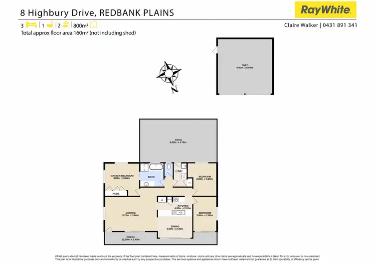 Floorplan of Homely house listing, 8 Highbury Drive, Redbank Plains QLD 4301