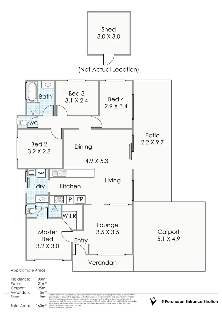 Floorplan of Homely house listing, 5 Percheron Entrance, Stratton WA 6056