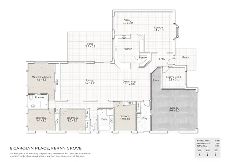 Floorplan of Homely house listing, 6 Carolyn Place, Ferny Grove QLD 4055