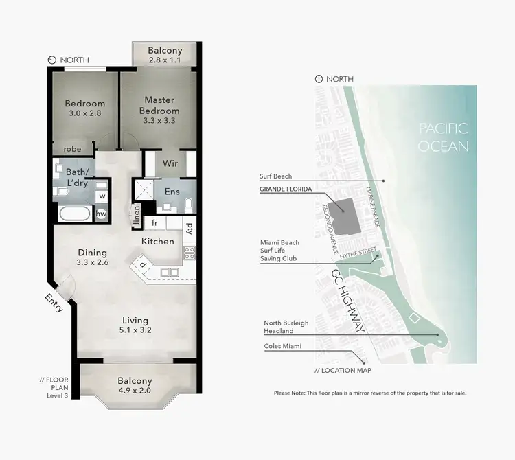 Floorplan of Homely unit listing, 7 Redondo Ave, Miami QLD 4220