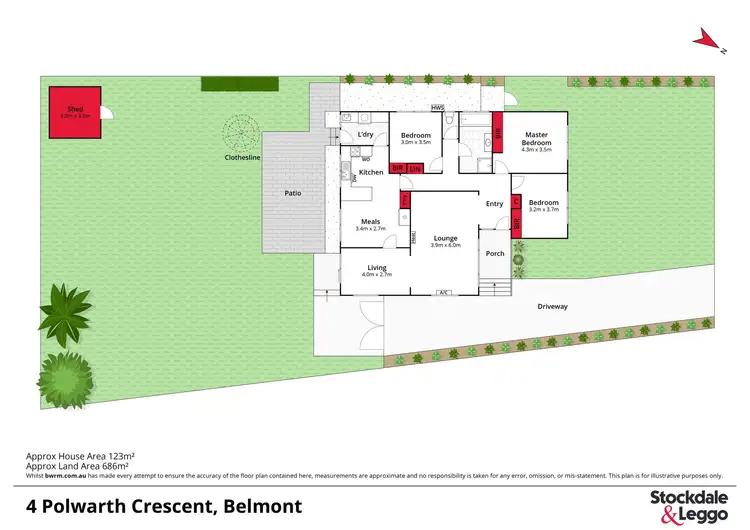 Floorplan of Homely house listing, 4 Polwarth Crescent, Belmont VIC 3216