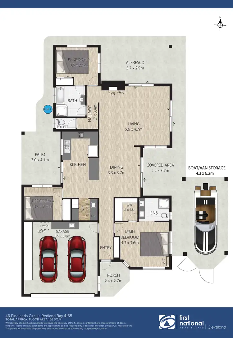 Floorplan of Homely house listing, 46 Pinelands Circuit, Redland Bay QLD 4165