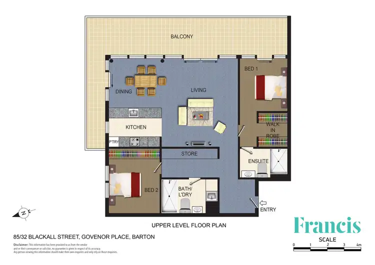 Floorplan of Homely apartment listing, 85/32 Blackall St, Barton ACT 2600