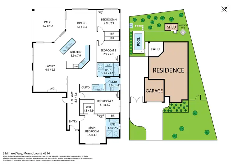 Floorplan of Homely house listing, 3 Minaret Way, Mount Louisa QLD 4814