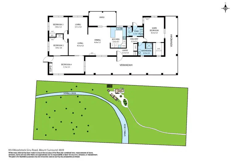 Floorplan of Homely house listing, 954 Woodstock Giru Road, Mount Surround QLD 4809