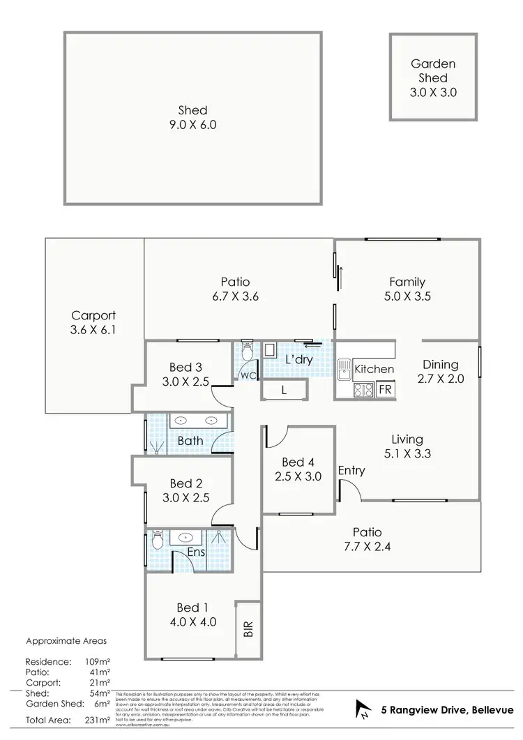Floorplan of Homely house listing, 5 Rangeview Drive, Bellevue WA 6056